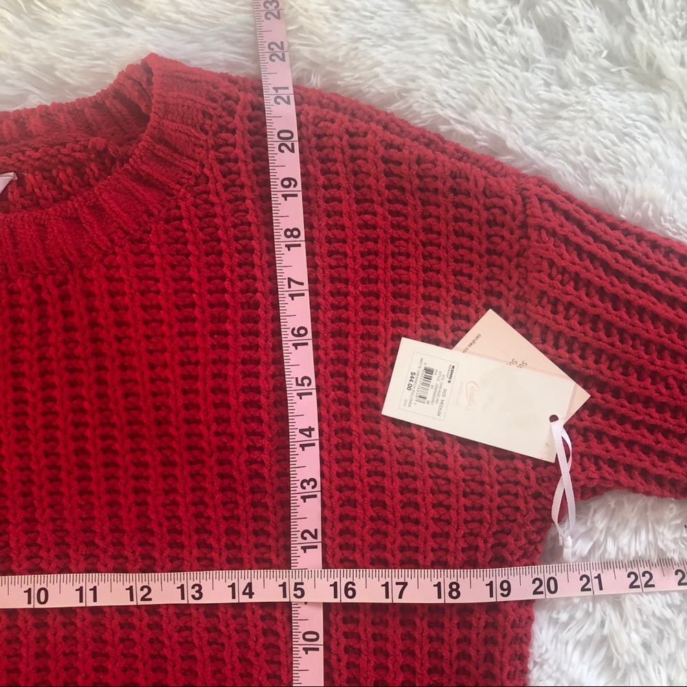 M XL XXL red  crop top sweater! - Picture 10 of 10